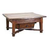 Late 18th-century Spanish coffee table with deep drawer and a beautiful patina