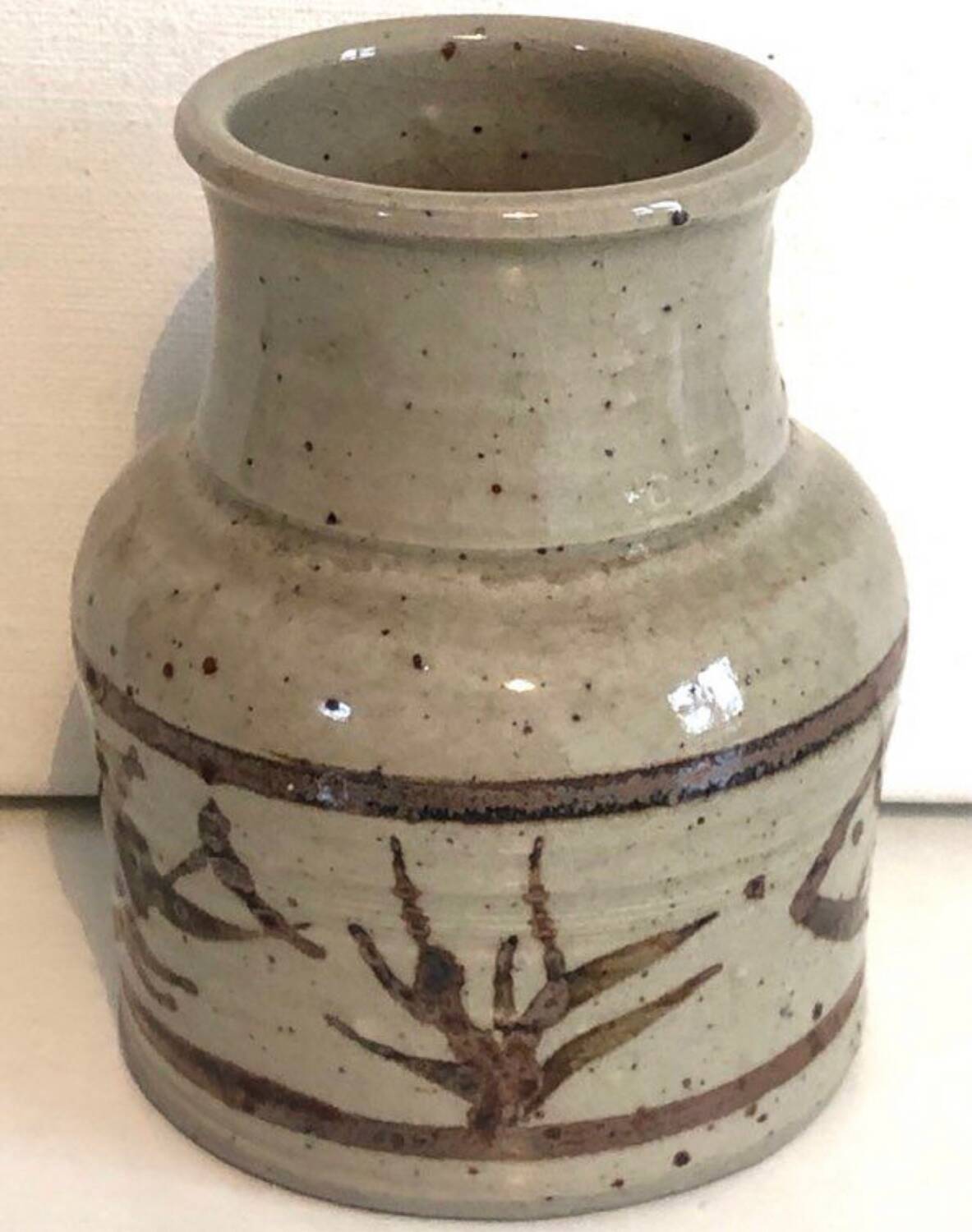 Beige Stoneware Vase