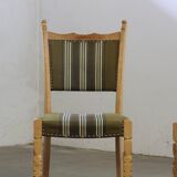 Danish modern brutalist oak dining chairs by Henning Kjærnulf, 1960s, set of 6