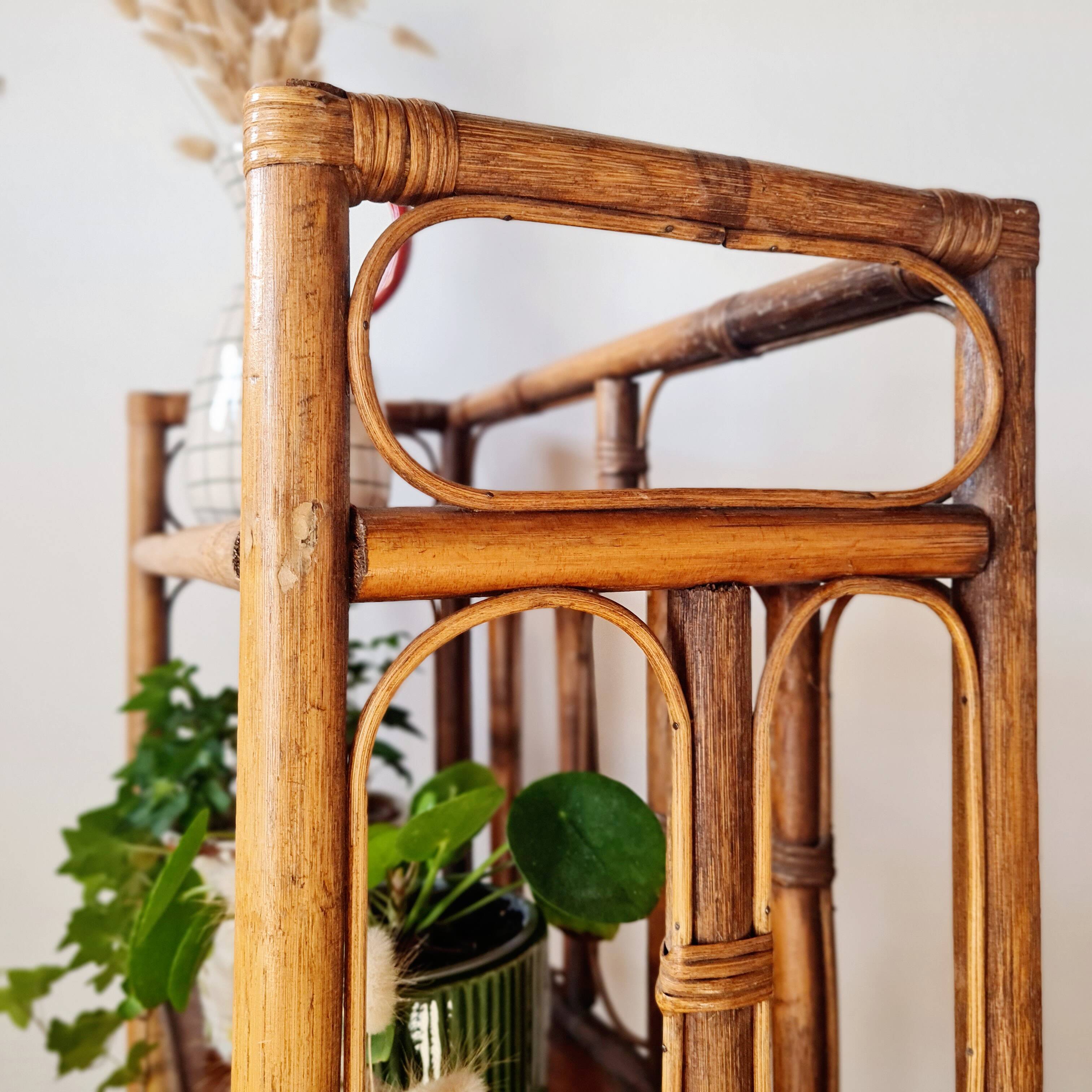 Antique bamboo shelf - bookcase