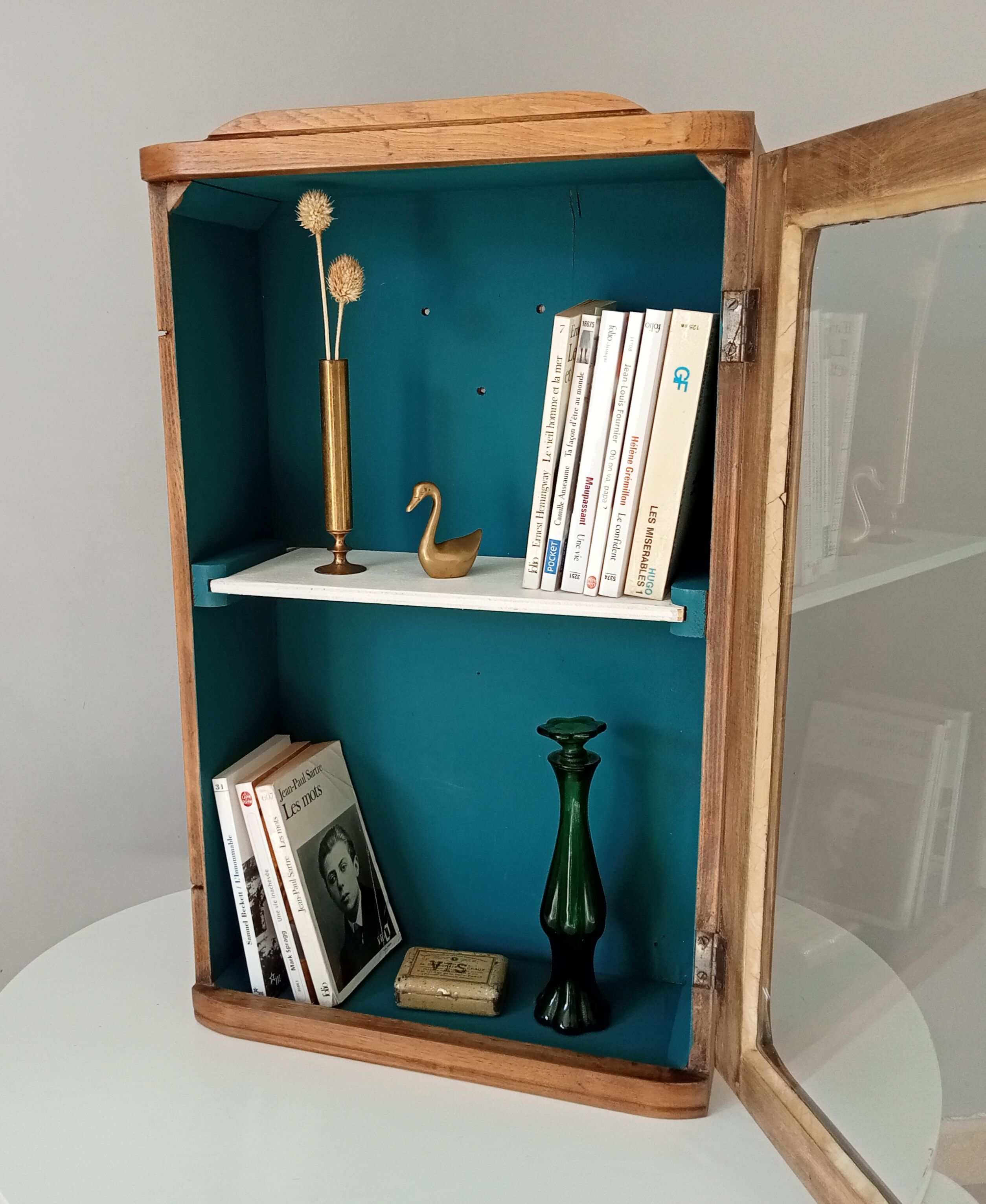 Vintage medicine cabinet in walnut 40/50s