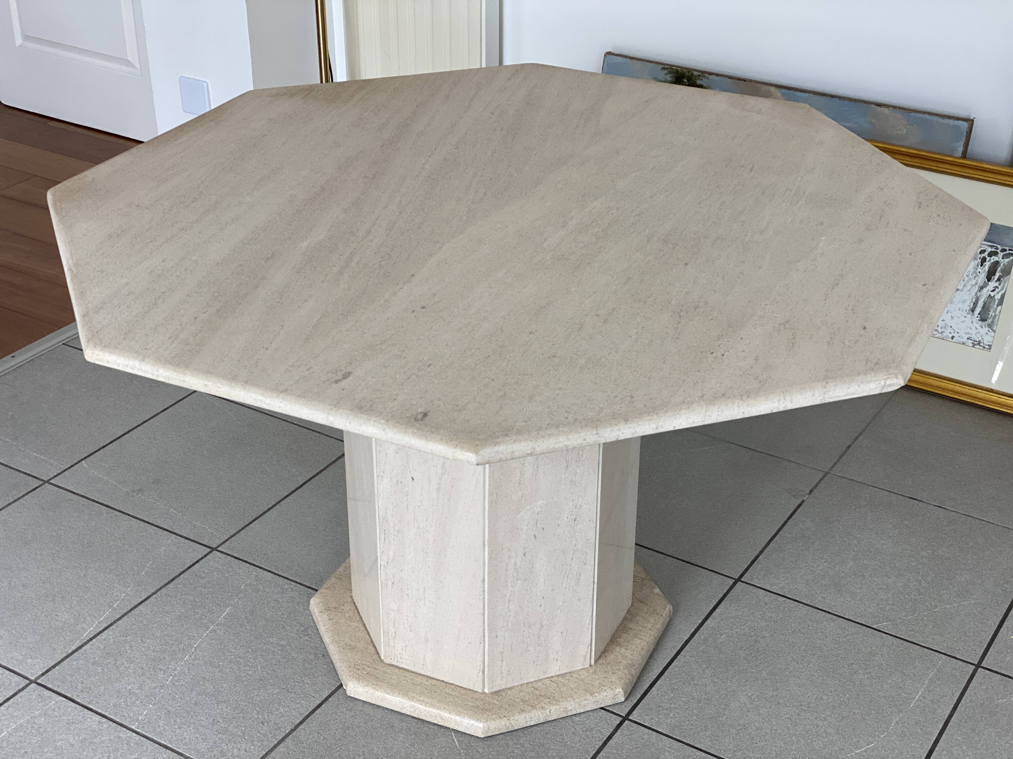 Table en travertin vintage