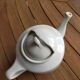 White porcelain teapot