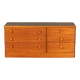 Retro Teak Stag Cantata, Mid Century Six Drawer Chest of Drawers