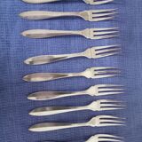 Fish cutlery - christofle forks and knives in silver metal