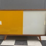Jiri Jiroutek Yellow and White sideboard 1960s for Interier Praha