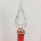 Grande bouteille design en verre rouge