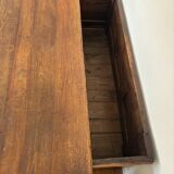 Grand coffre ancien en chêne massif – XIXe – belle patine d’origine