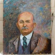 Anonymous portrait of a pensioner oil on canvas