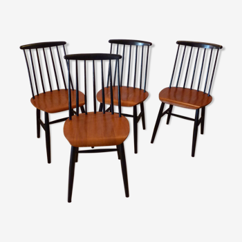 Lot de 4 chaises Fanett design Ilmari Tapiovaara