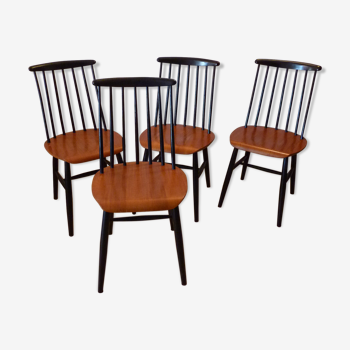 Lot of 4 chairs Fanett design Ilmari Tapiovaara