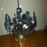 Vintage chandelier 70'S Oscar Torlasco , 9 lights