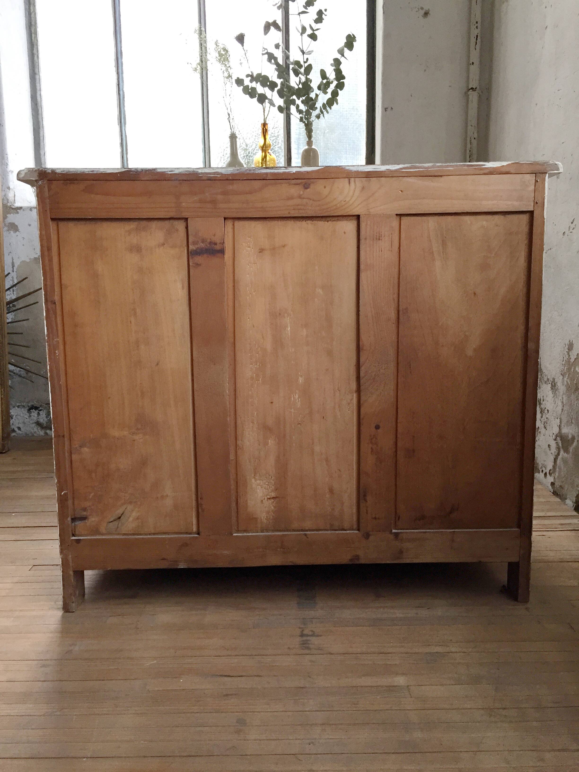 Commode ancienne blanche de métier