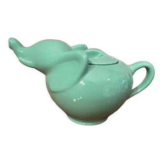Green vintage elephant teapot