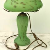 Lampe champignon art déco pâte de verre