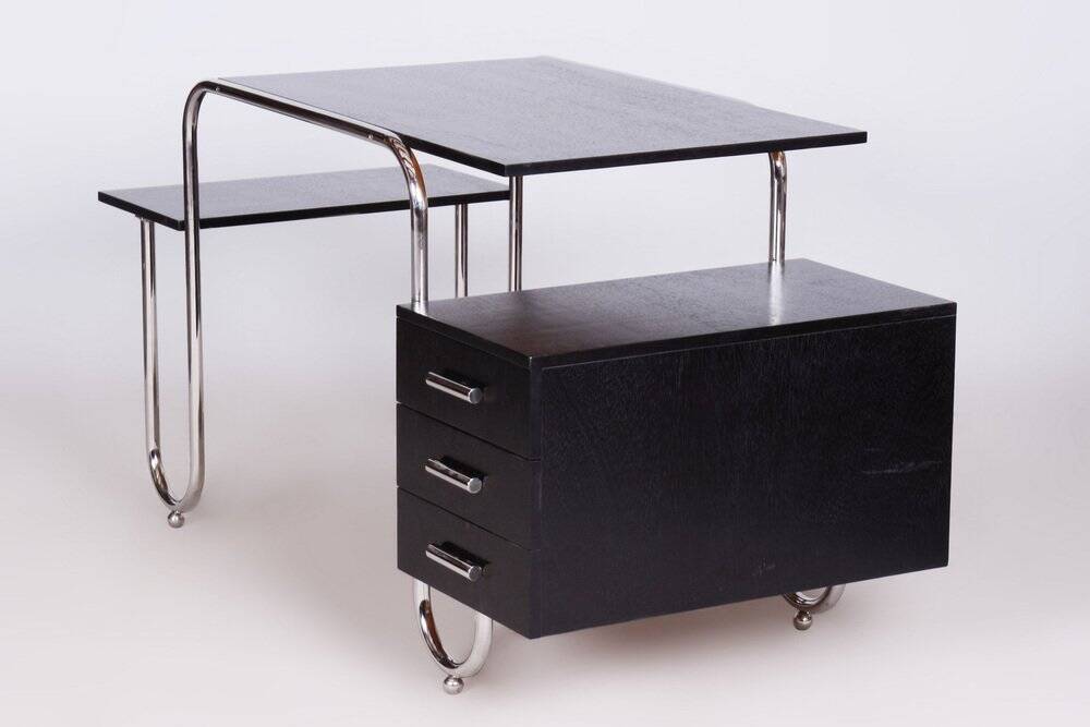 Bauhaus Oak Writing Desk by Robert Slezak, Czechia, 1930s