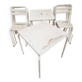 Set of 2 tables + 8 tolix chairs