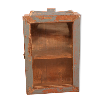 Original polychrome patina Burmese teak wall display