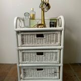Meuble 3 tiroirs en rotin