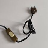 1950s turned wood table lamp