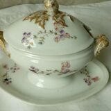 Mustard tree on porcelain frame paris limoges floral decoration