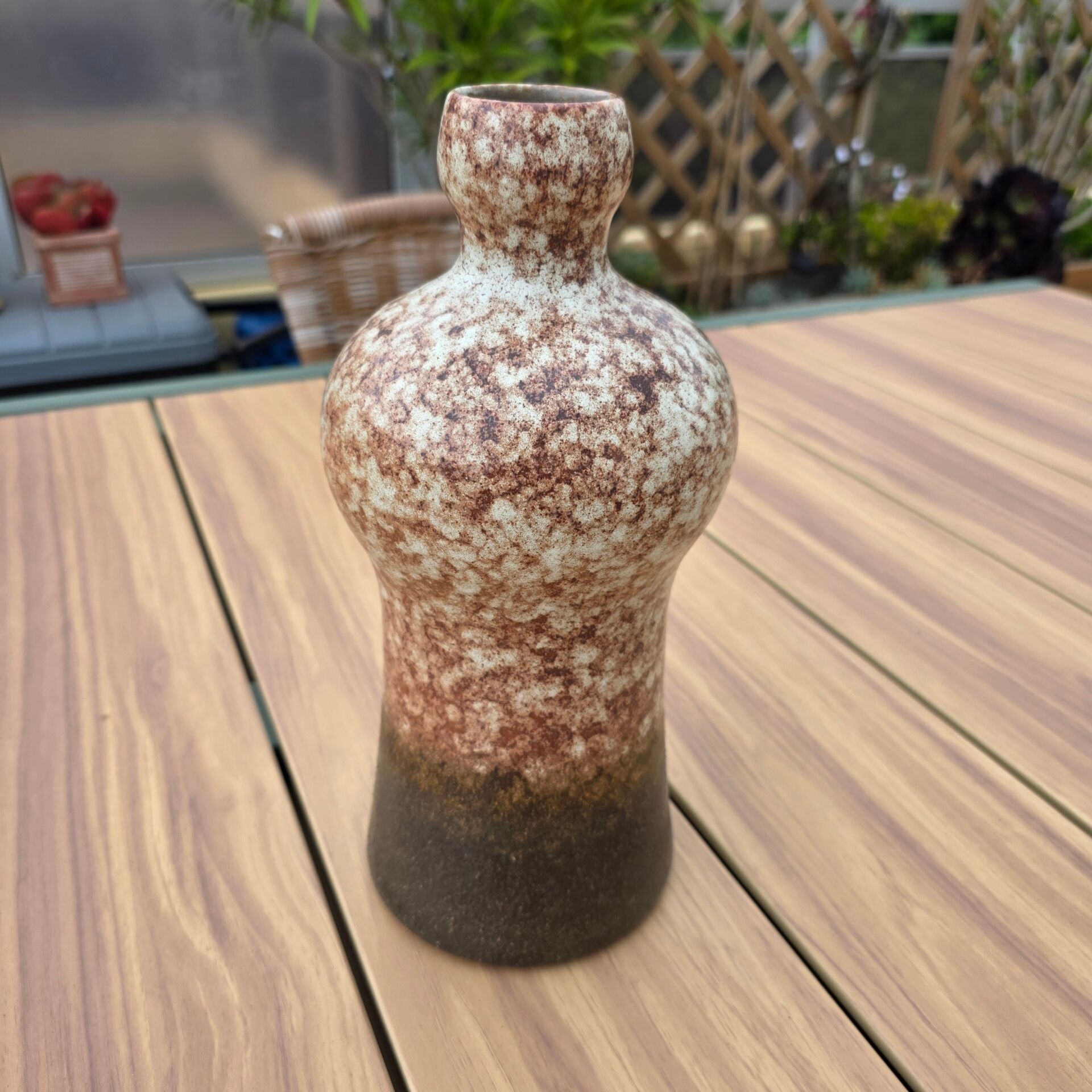 Vintage Strehla 1432 RDA German Ceramic Vase from the 1970s