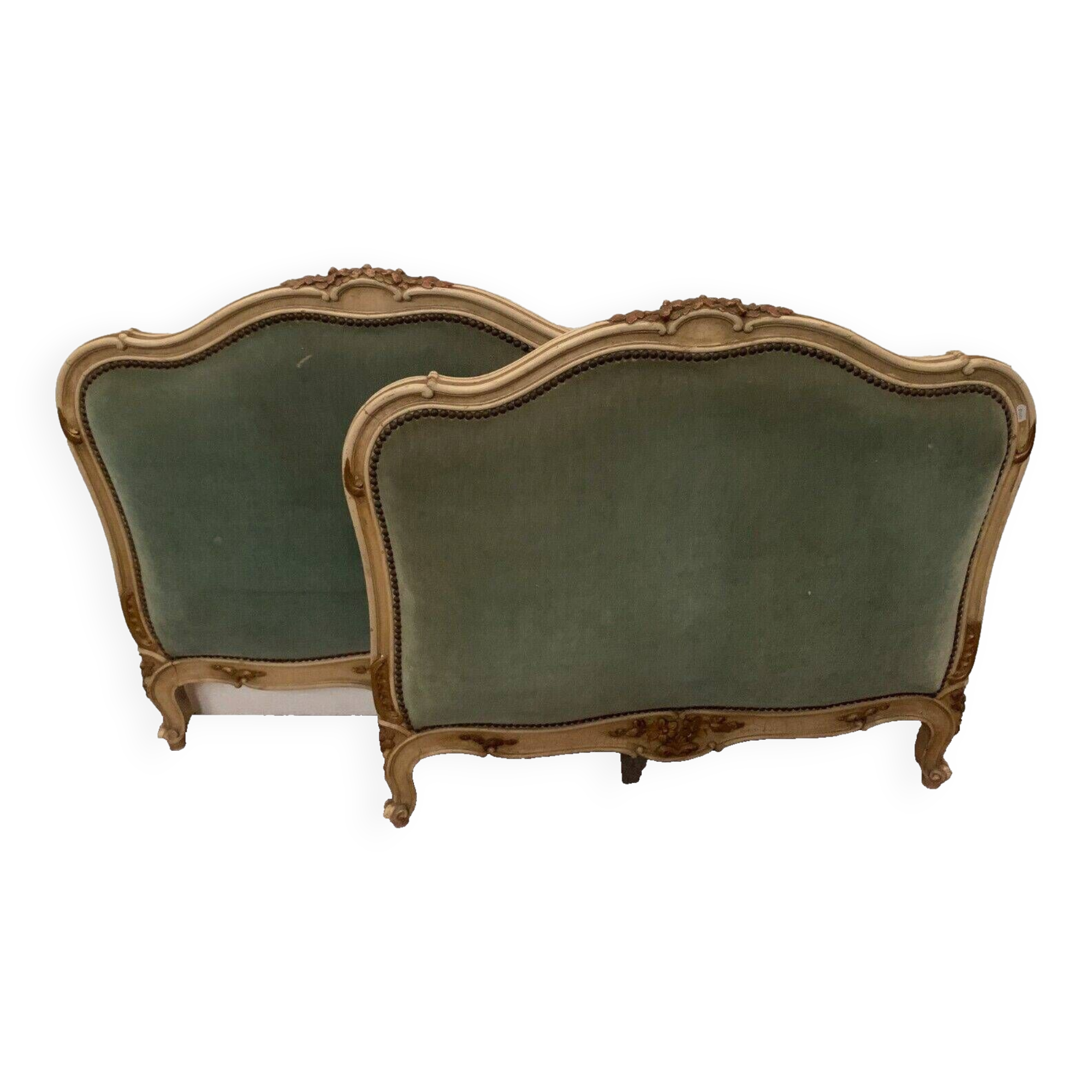 Bench daybed in lacquered and gilded wood 20th century