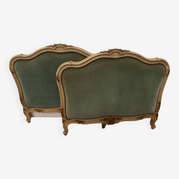 Banquette lit de repos en bois laqué et doré XX siècle