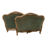 Bench daybed in lacquered and gilded wood 20th century
