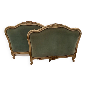 Bench daybed in lacquered and gilded wood 20th century