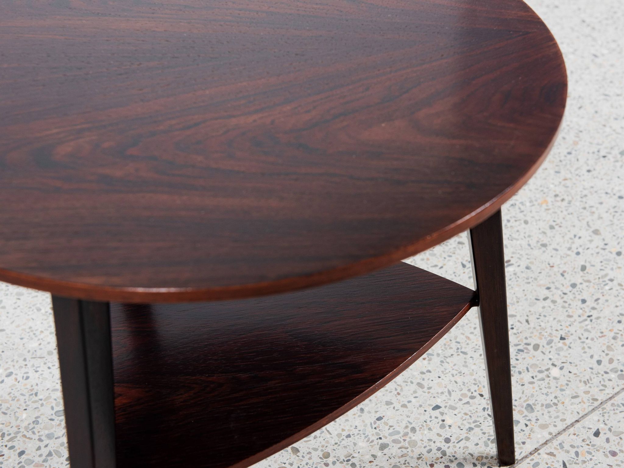 Midcentury Danish round side table in rosewood -Holger Georg Jensen - Kubus