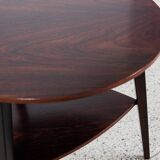 Table d'appoint ronde danoise en palissandre par Holger Georg Jensen pour Kubus, 1960