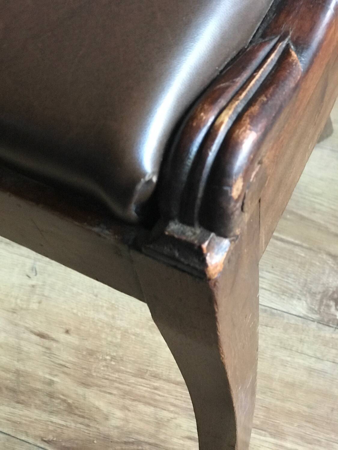 Art deco office chair gondola back