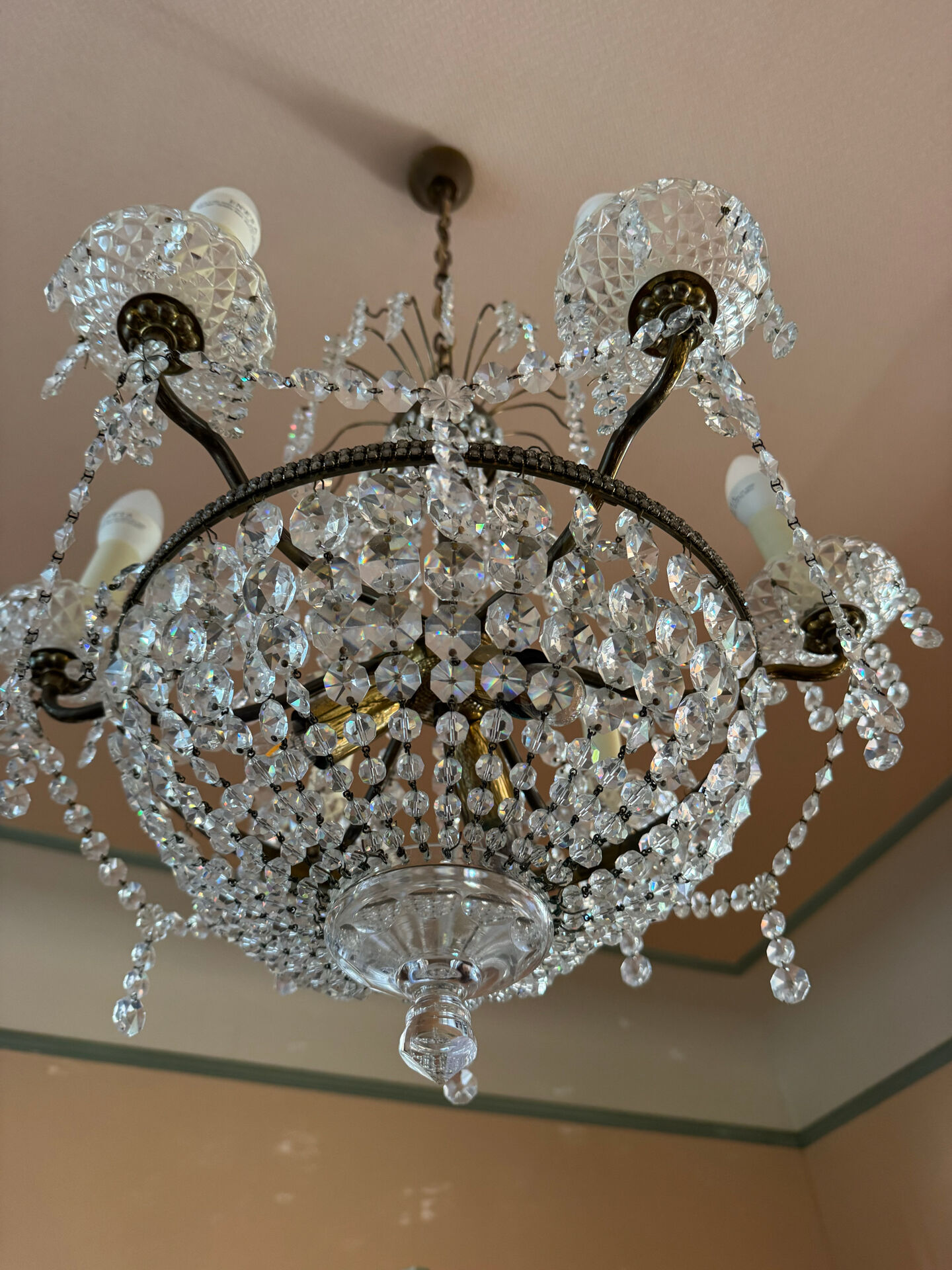Crystal balloon chandelier from the 1960s.