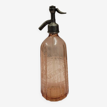 Ancien Siphon Bouteille eau de selzt avec marquage