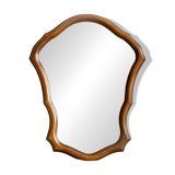 Large vintage mirror in scrolled cherry wood