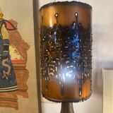 Lampe céramique cuivre Accolay vintage