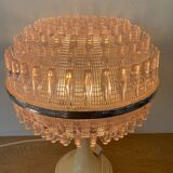▪️50s Pop and Modern Plastic Lamp Pink Globe and Cream Base Brand ME