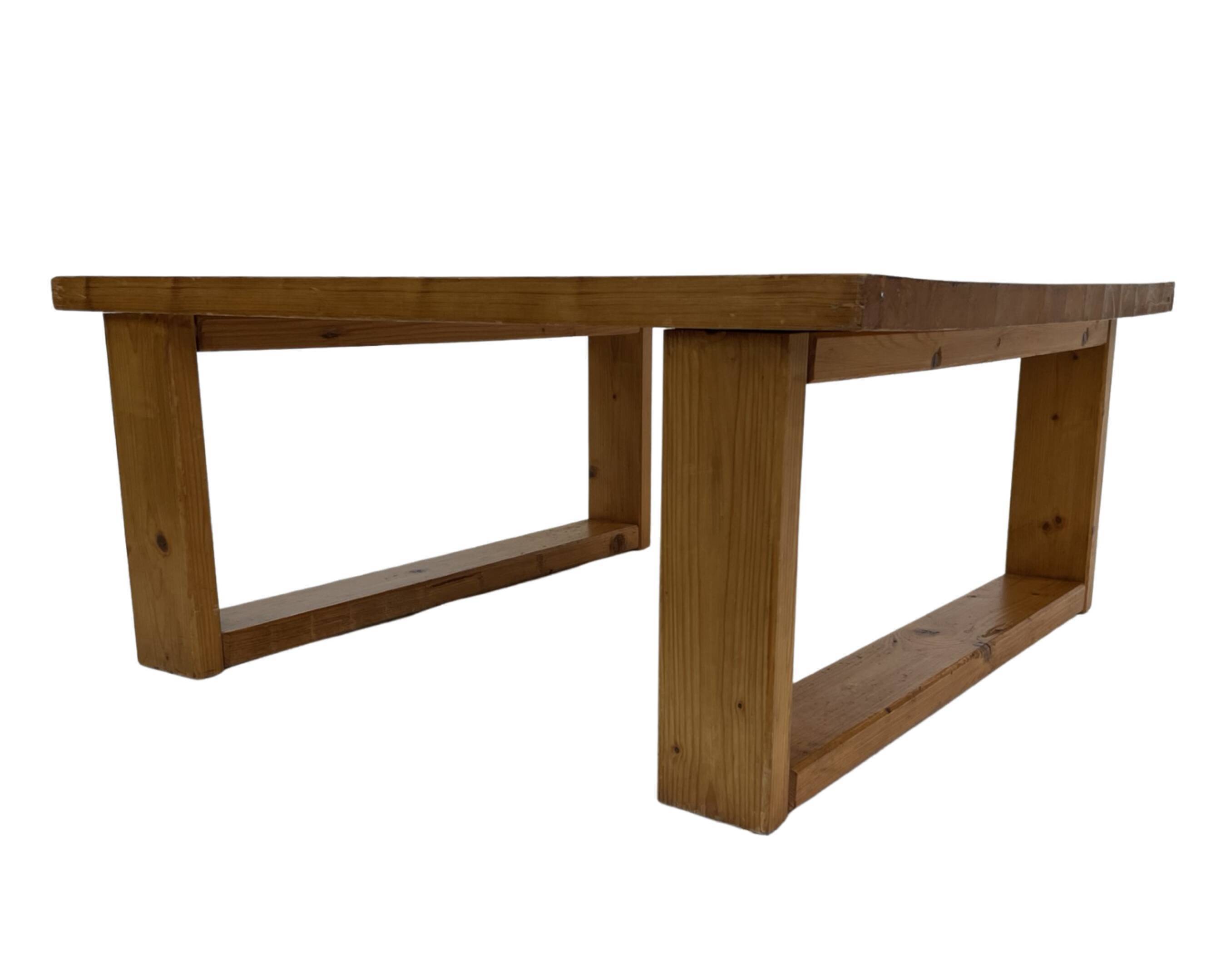 Vintage coffee table pinewood minimalist 1960s