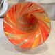 Vintage vase orange twist red and yellow