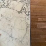 Marble and brass coffee table