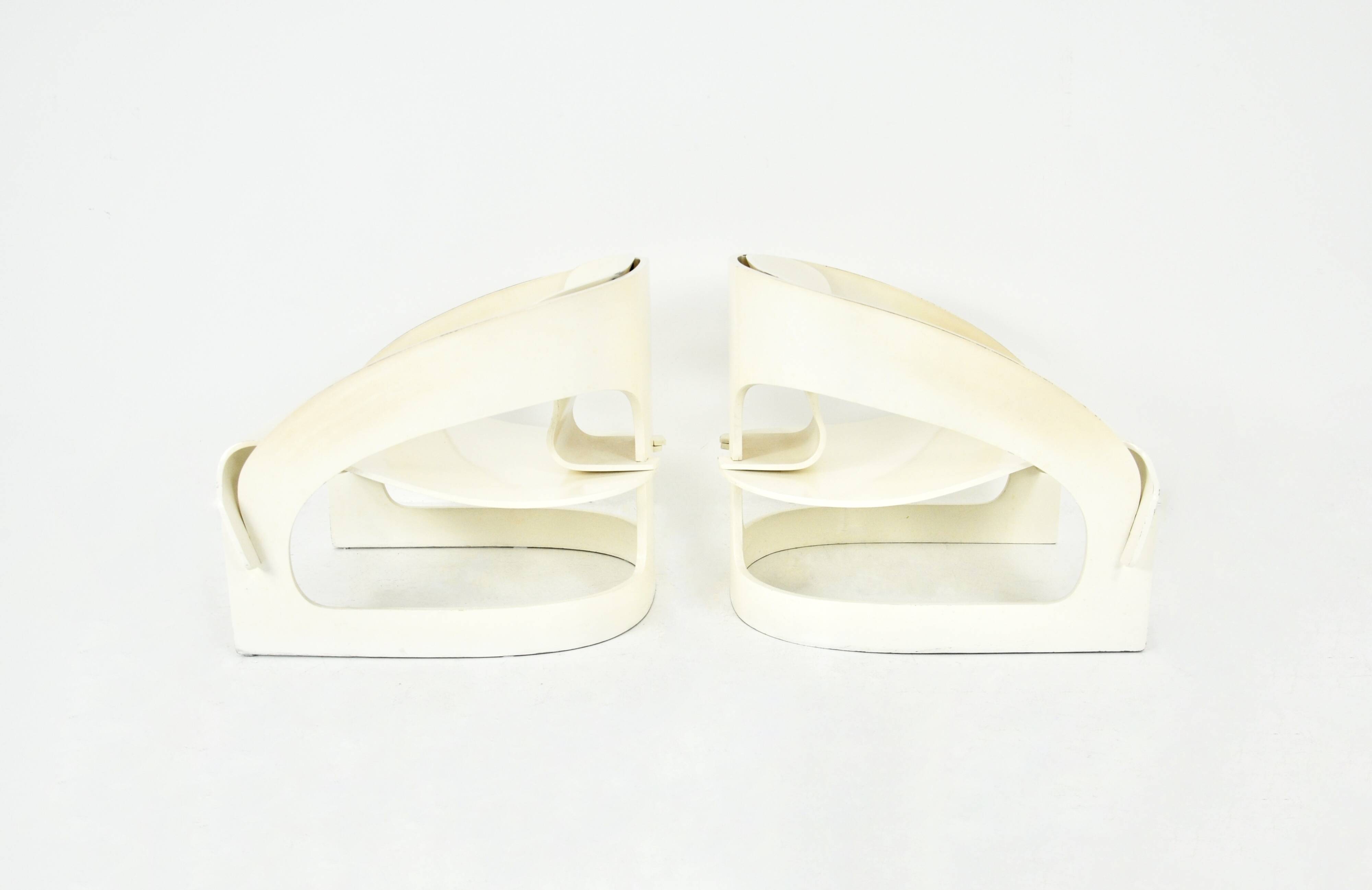 Set of 2 Model 4801 Armchairs by Joe Colombo for Kartell, 1960s