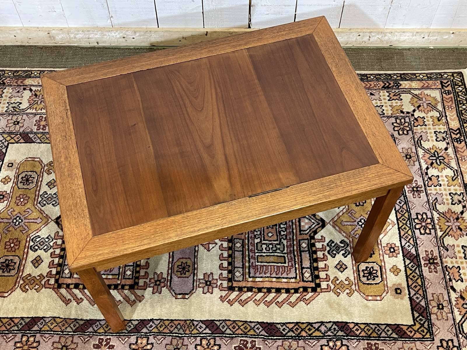 Teak and cherry coffee table from the 1970s.