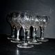 Set of 6 white wine glasses 1900 in cut crystal BACCARAT model 9157 catalog 1907 H13.5