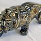 Art Deco lion statue 1930 cracked Saint Clément