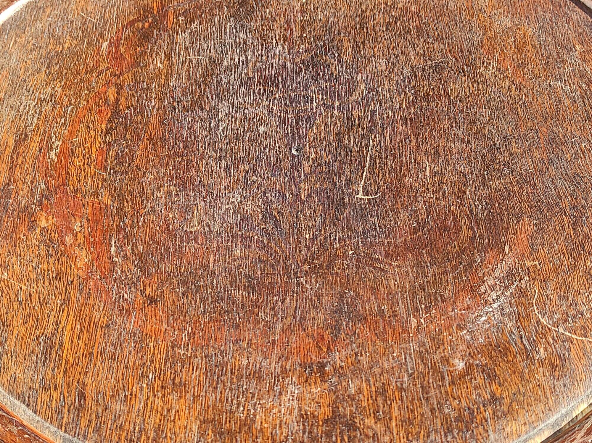 Former top stool of vintage bar Fischel in charcoal beech turned