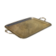Silver metal serving tray