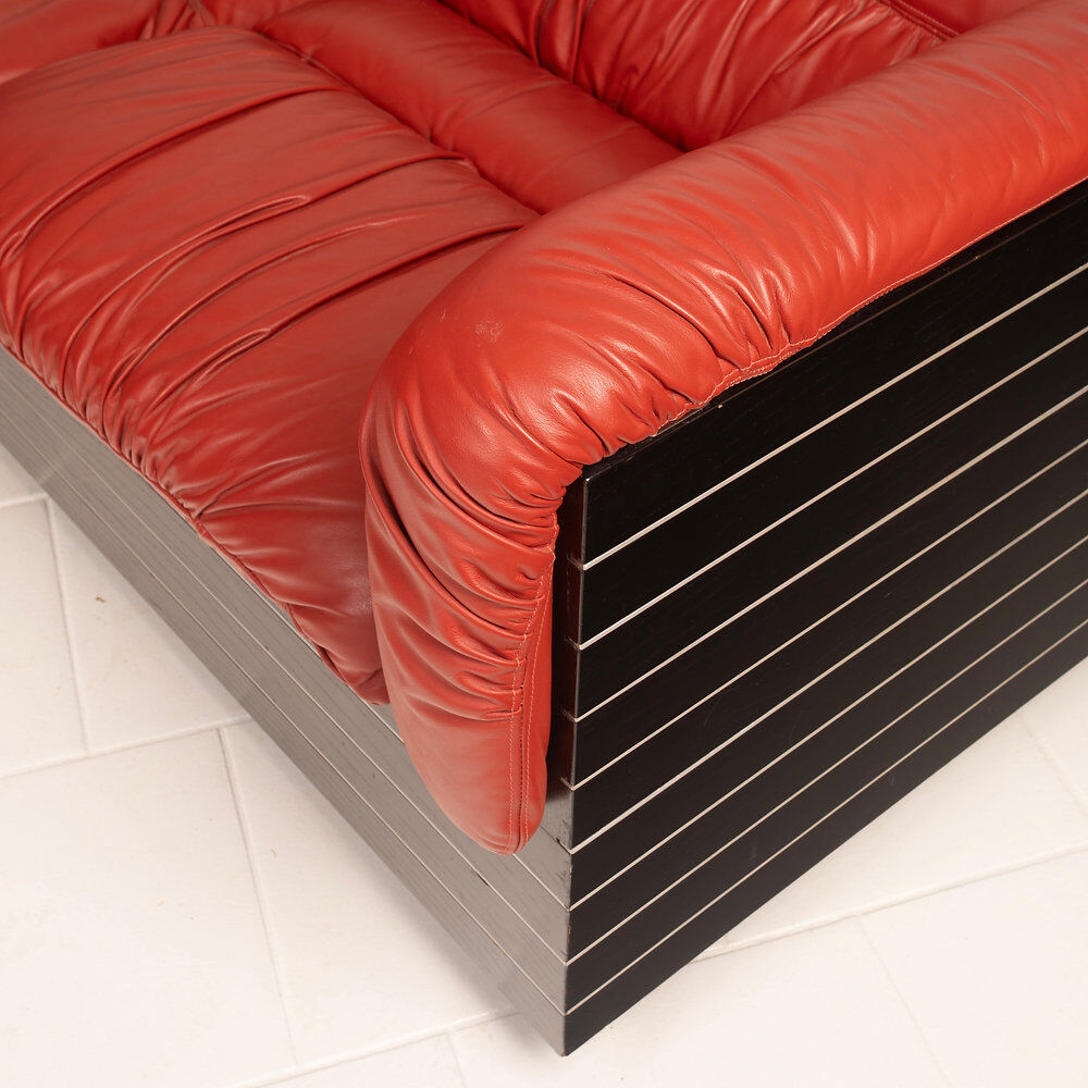 Pair of Strato sofas by Giovanni Offredi for Saporiti, 1970