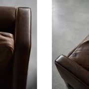 Vintage Mid-Century Danish Modern Lounge Leather Chair & Ottoman Model 2207