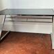 Space age desk in chrome and smoked glass, 1970s.
